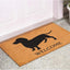 Felpudo perro salchicha 17x29" color natural/negro