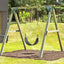 Asientos columpio resistentes set 2 cadena 66" negro