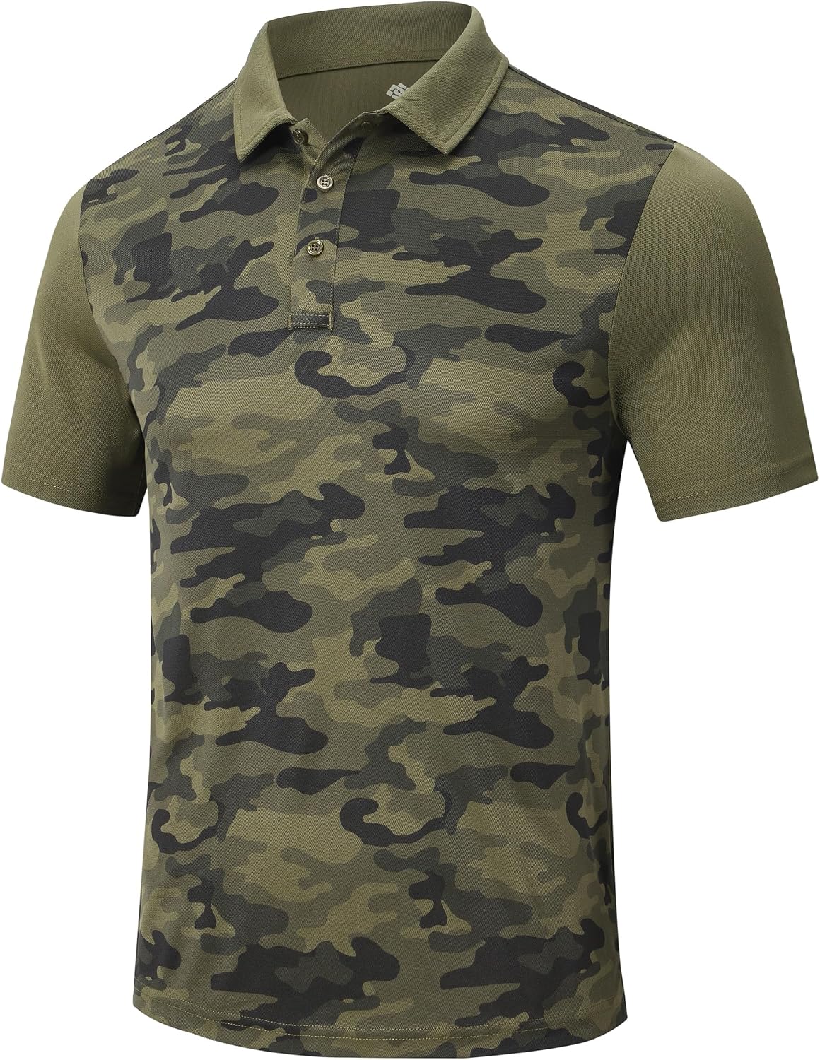 Polo deportivo hombre secado rápido camuflaje a rayas