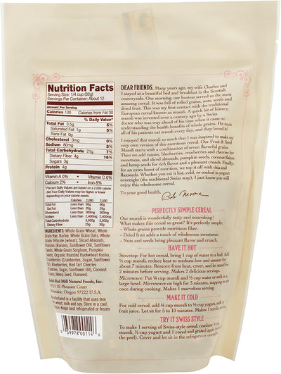 Muesli frutas y semillas 14oz