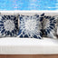 4 Fundas Impermeables Cojines Exteriores 18x18 Azul