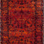 Alfombra acento 2.3x4ft naranja diseño persa sin pelusas
