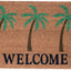 Felpudo fibra coco 17x30pulg Bienvenida Palmeras