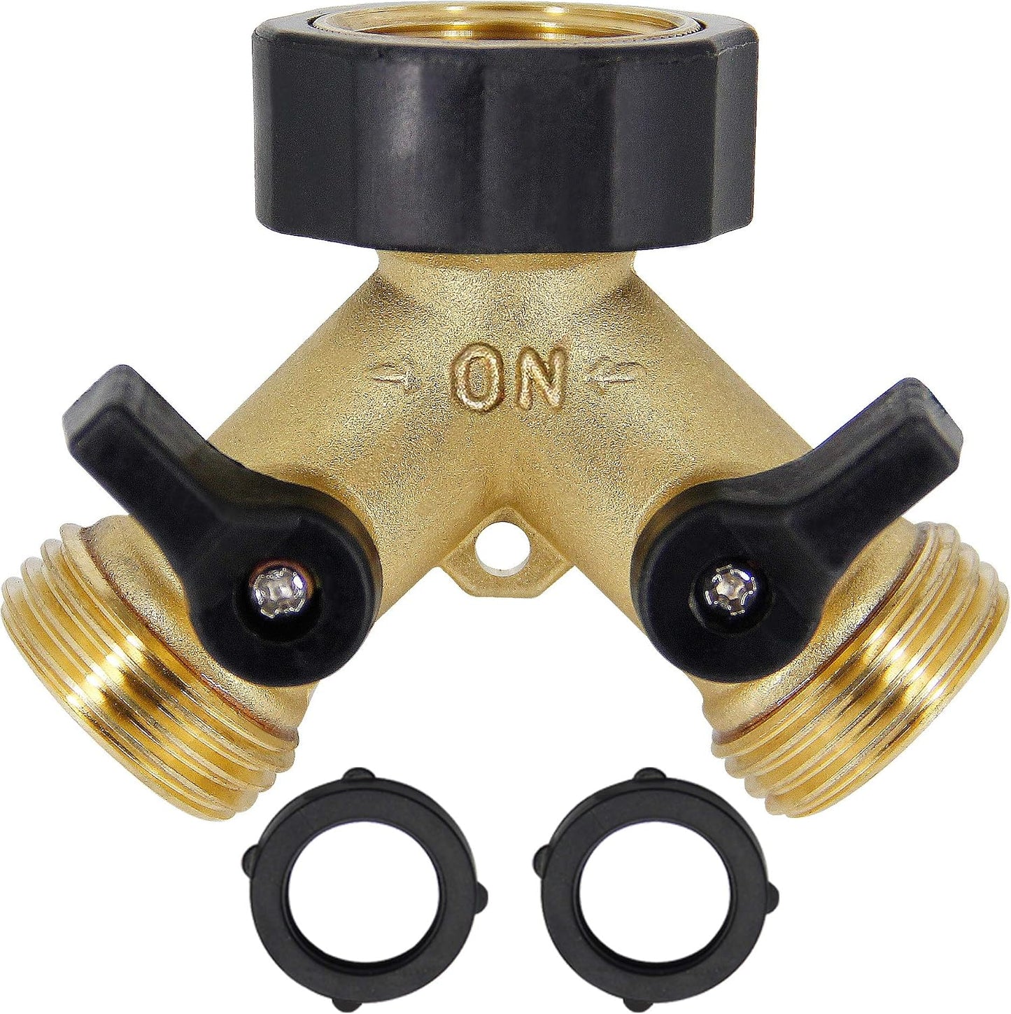 Conector Y manguera latón 3/4pulg 1 pack