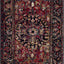 Alfombra acento persa 2.3x4ft rojo multi sin desgaste