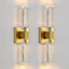 2 Apliques Pared Baño LED Regulable 14W Cristal Burbujas