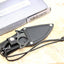 Cuchillo caza hoja fija tiburón 6pulg funda nylon
