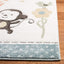 Alfombra decorativa para niños 4x6ft color marfil diseño