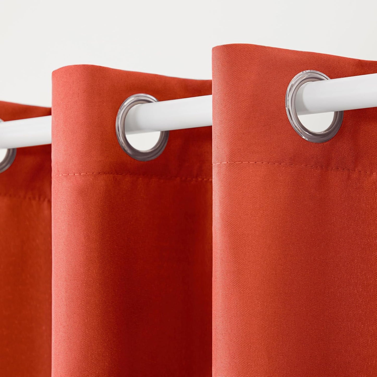2 Cortinas con ojales para interior y exterior