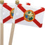 Bandera Florida en madera 5x8 pulg 12 pzas