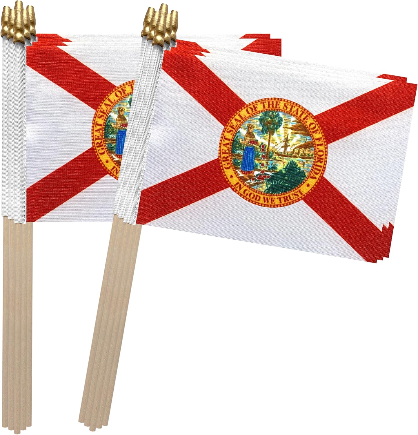 Bandera Florida en madera 5x8 pulg 12 pzas