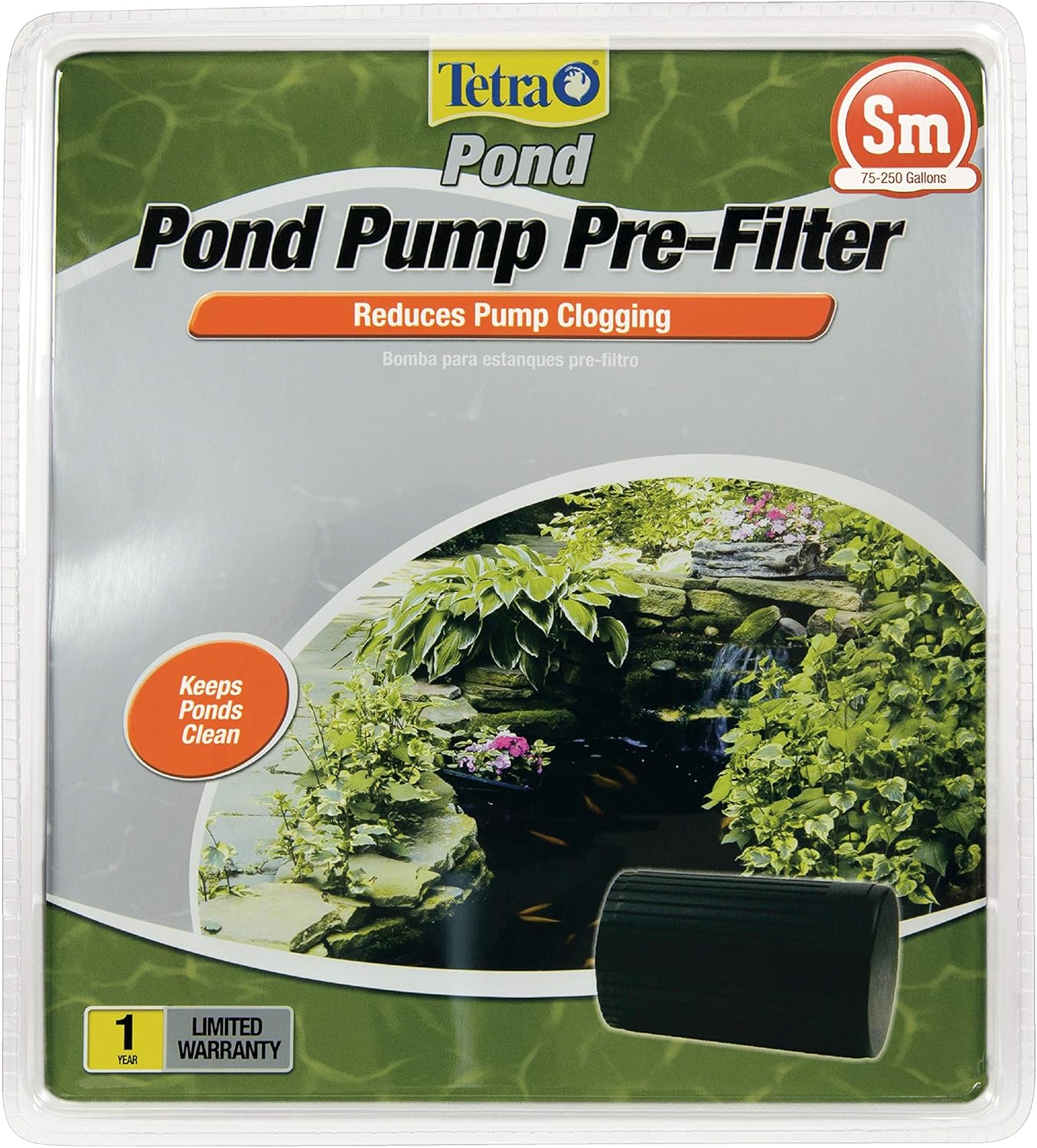 Prefiltro cilindro estanque para bomba jardín