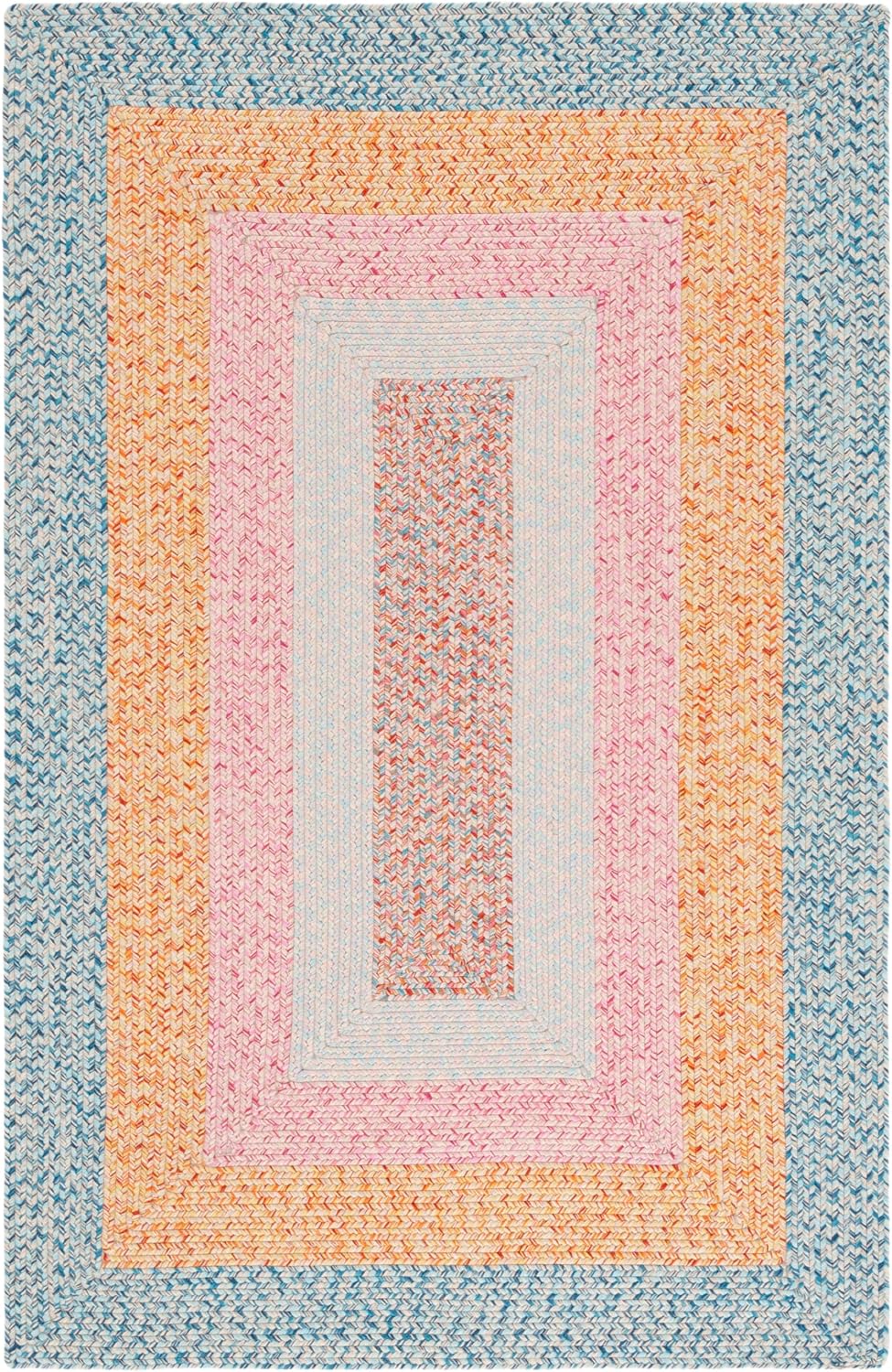 Alfombra lavable trenzada 3ft cuadrada reversible