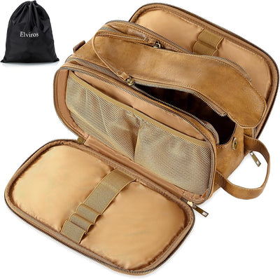 Neceser viaje hombre cuero sintético resistente agua