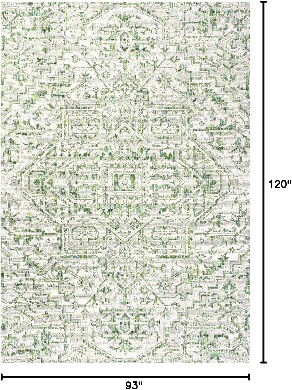 Alfombra bohemio medallón 8x10ft interior/exterior