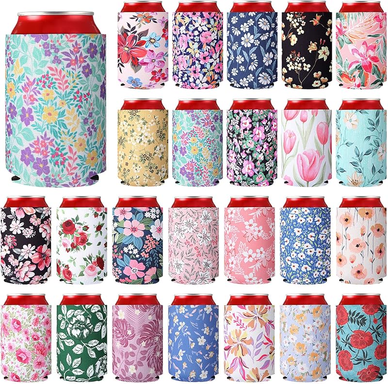 24 Fundas Lata 12oz Neopreno Aisladas Plegables Recuerdos