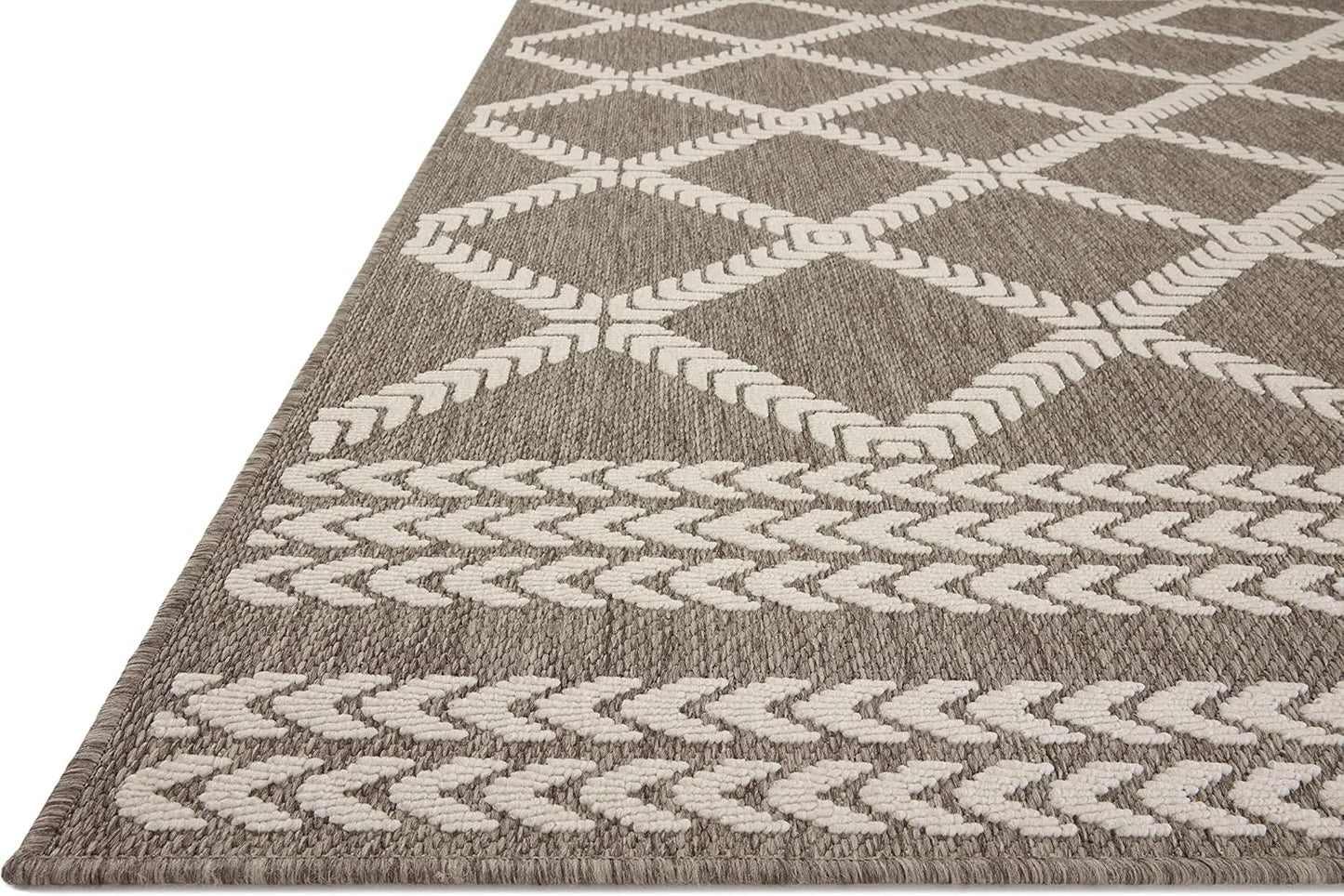 Alfombra decorativa 2'2" x 3'9" color natural/marfil