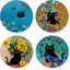 Set 4 Posavasos Cerámica Con Corcho Decoración Mesa