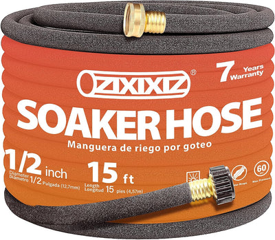 Manguera riego 15ft 1/2pulg conector latón resistente fugas