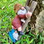 Escalera de escalada con gnomos y caras de árbol para jardín