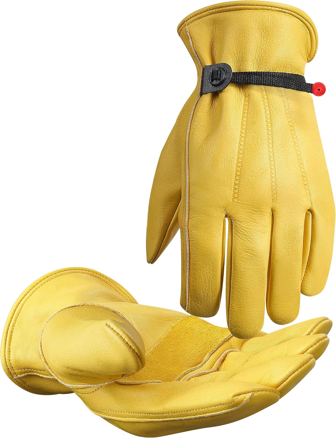 Guantes cuero trabajo resistente jardinería antirotura