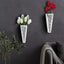 Jarrón espejo diamante plateado decorativo para hogar