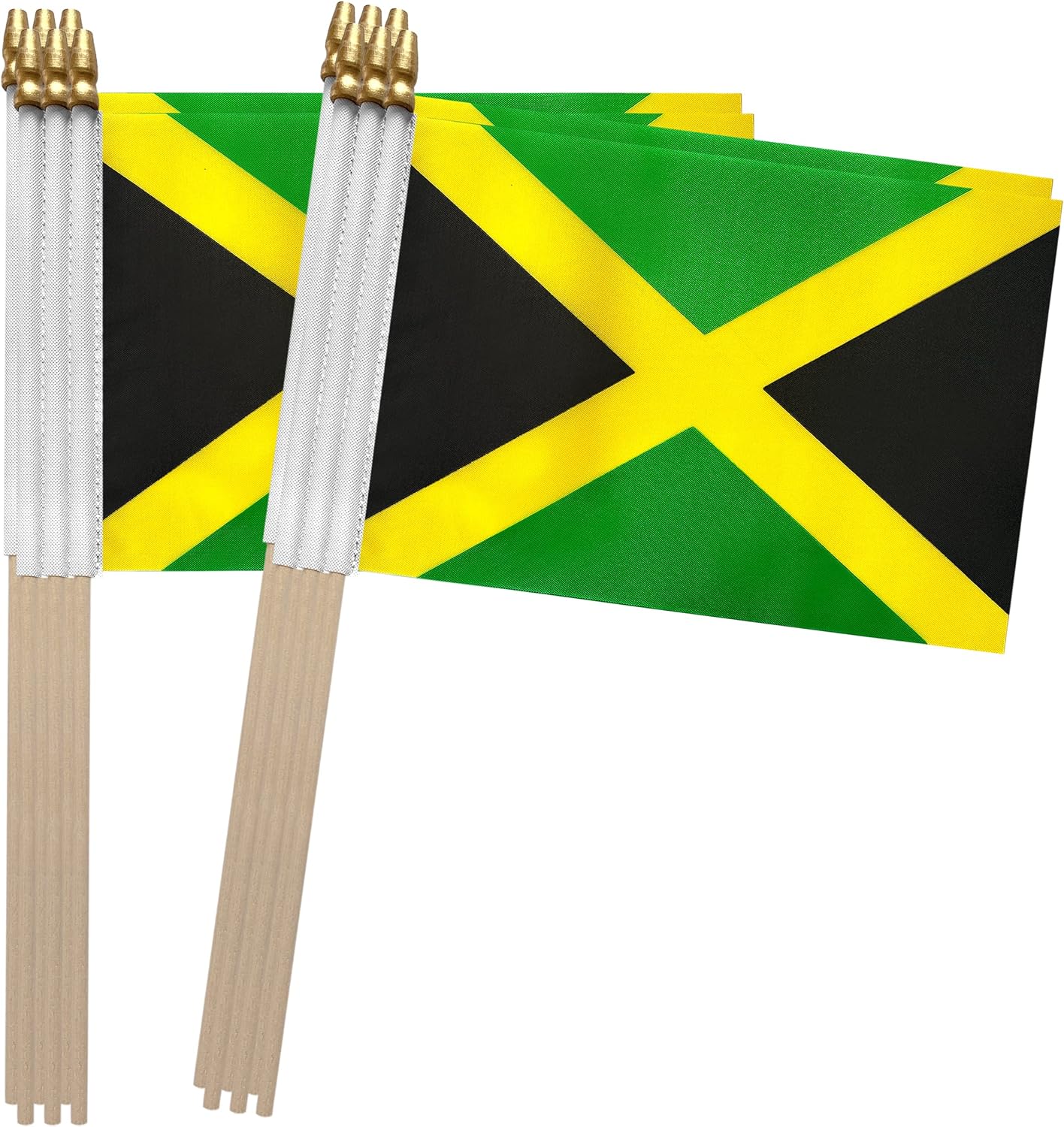 Banderas mano Jamaica 5x8" pack 12