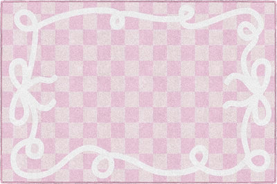 Alfombra educativa para niños 5x7ft6pulg color rosa