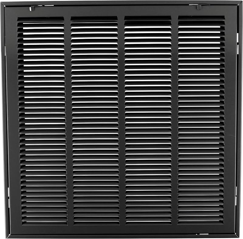 Rejilla filtro aire HVAC 20x25" cara extraible plana negra