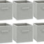 6 Pzas Contenedores plegables tela 11" gris armario