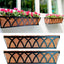 Macetas pared rectangulares metal negro forro coco terraza balcón