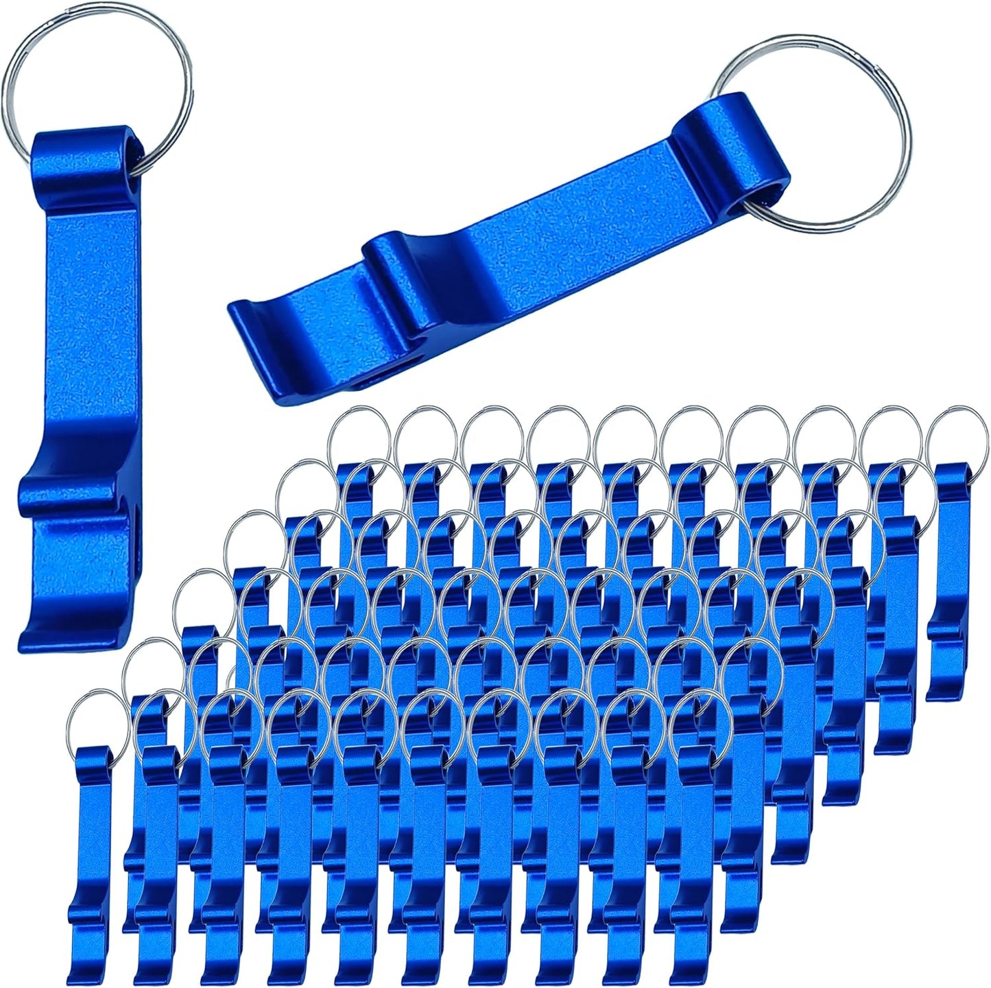 100 Llaveros Abrebotellas Soda Aluminio Azul