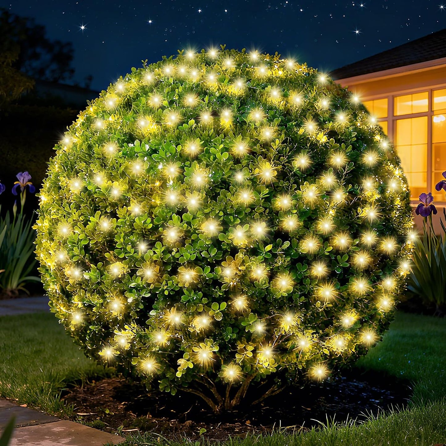 Tira luces LED 120 led 6x4ft impermeable para árboles y