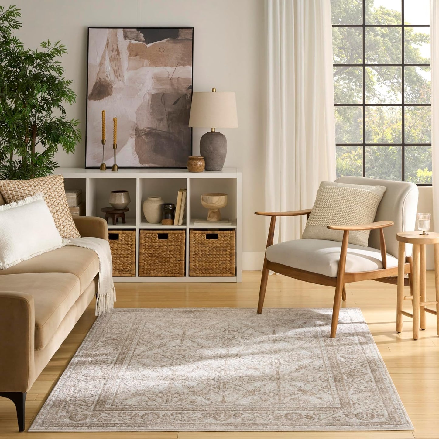 Alfombra 5x7ft para dormitorio sala comedor cocina