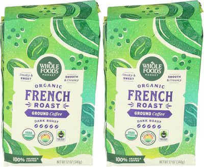 Café molido francés orgánico 12oz pack 2