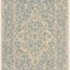 Alfombra lavable pasillo 2.2x6ft color aguamarina y crema