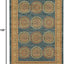 Alfombra medallón tribal 6x9ft color azul marino/beige