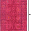 Alfombra vintage botánica roja 5x8ft