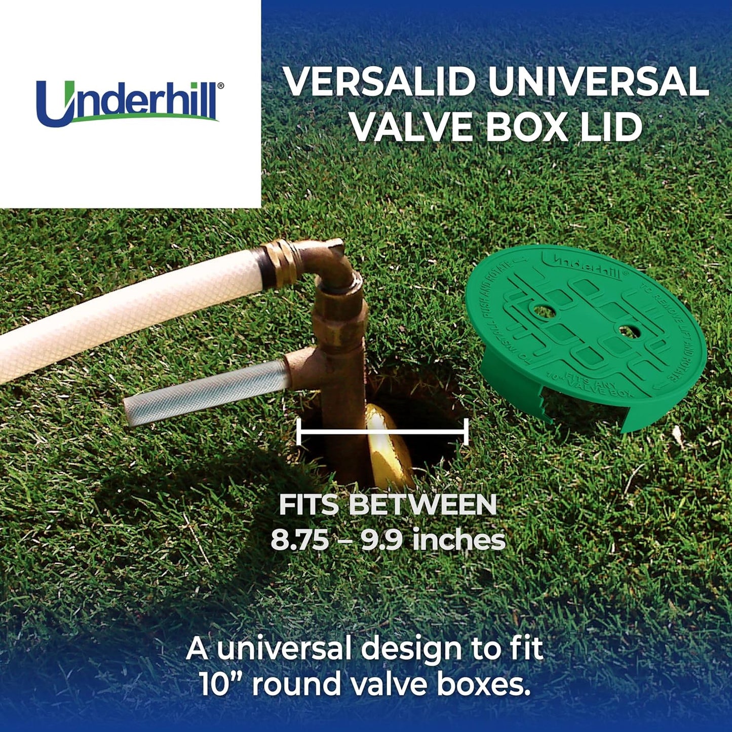 Tapa caja válvula aspersor 10" universal verde