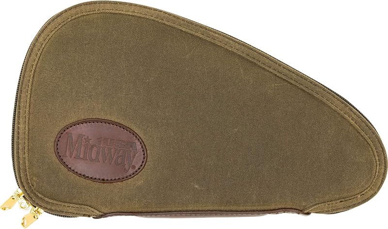 Estuche lona encerada color marrón oliva