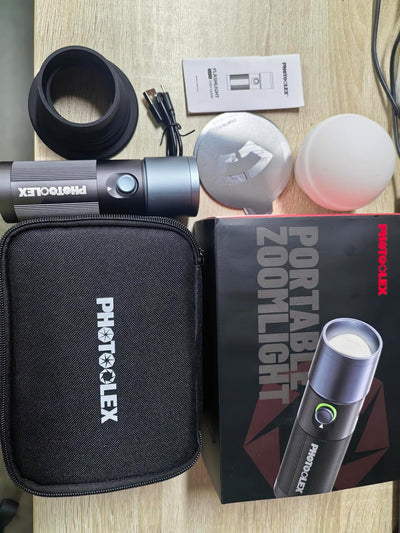 Linterna estudio LED 10W 8400mAh con Gobos magnéticos 20 patrones