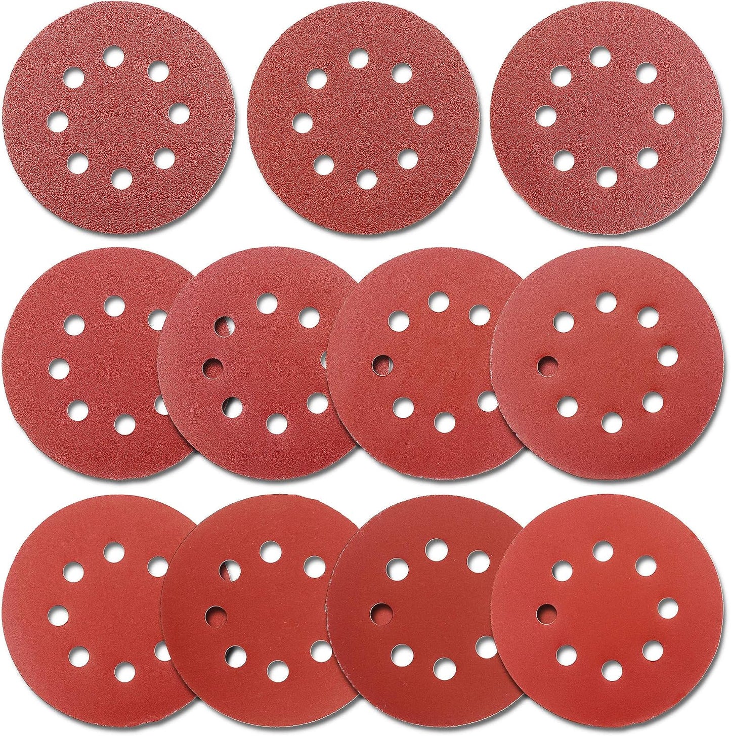 Discos lijado gancho bucle 5pulg 40-1000 110uds