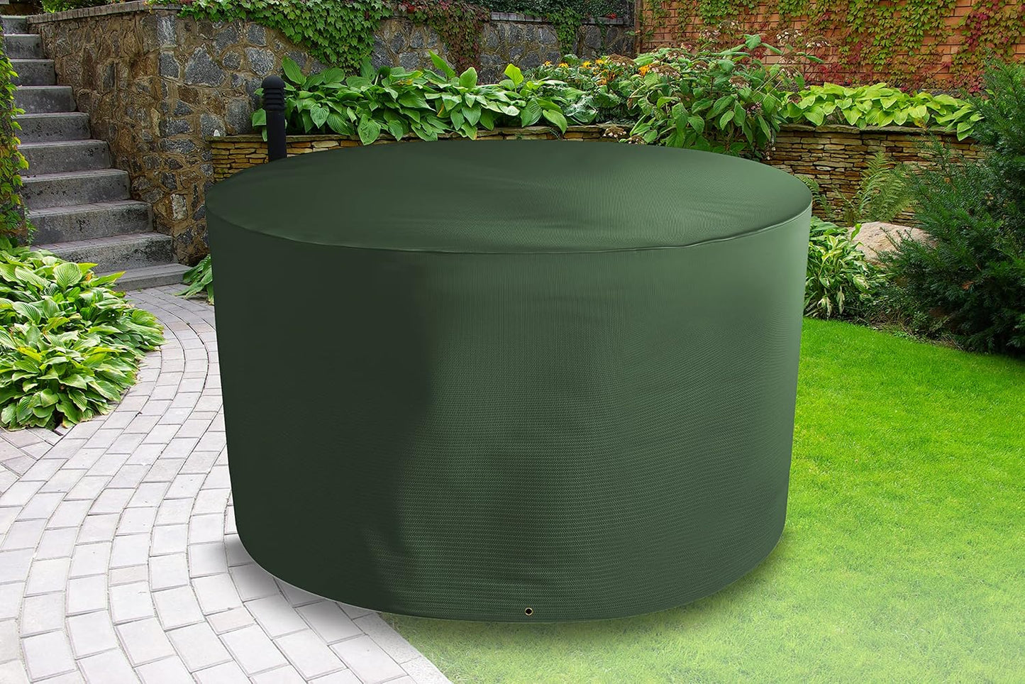 Mantel redondo resistente 40x28" verde