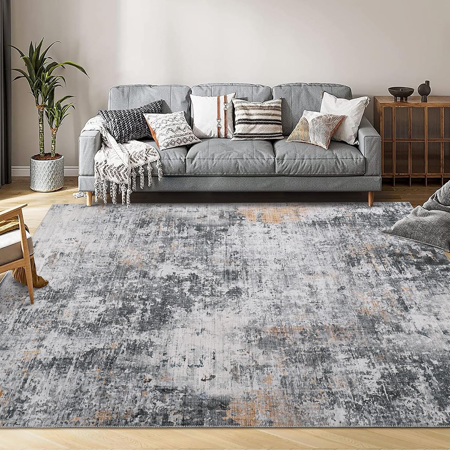 Alfombra plegable abstracta suave antiderrap para sala