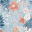 Alfombra lavable exterior 4x6ft aguamarina y óxido
