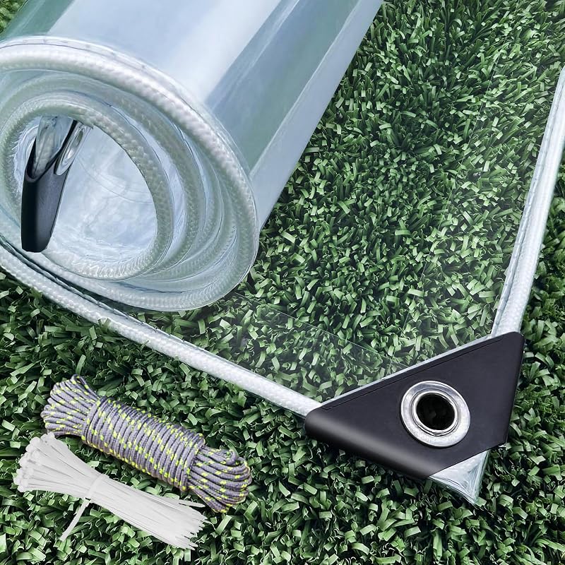 Lona PVC transparente 10x16ft impermeable invernadero