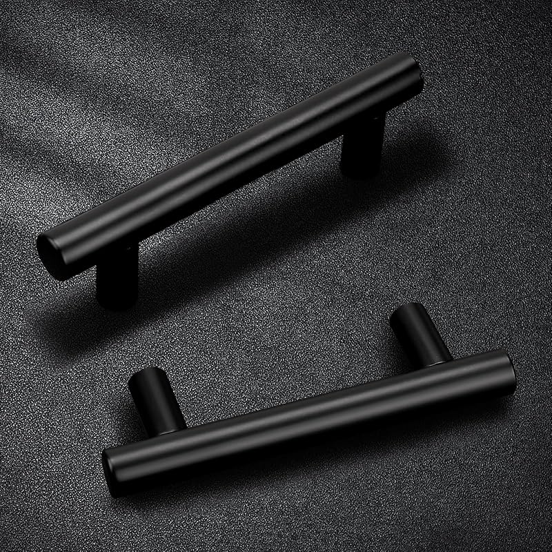 50 Tiradores Barra en T Acero Inox 2.5" Negro