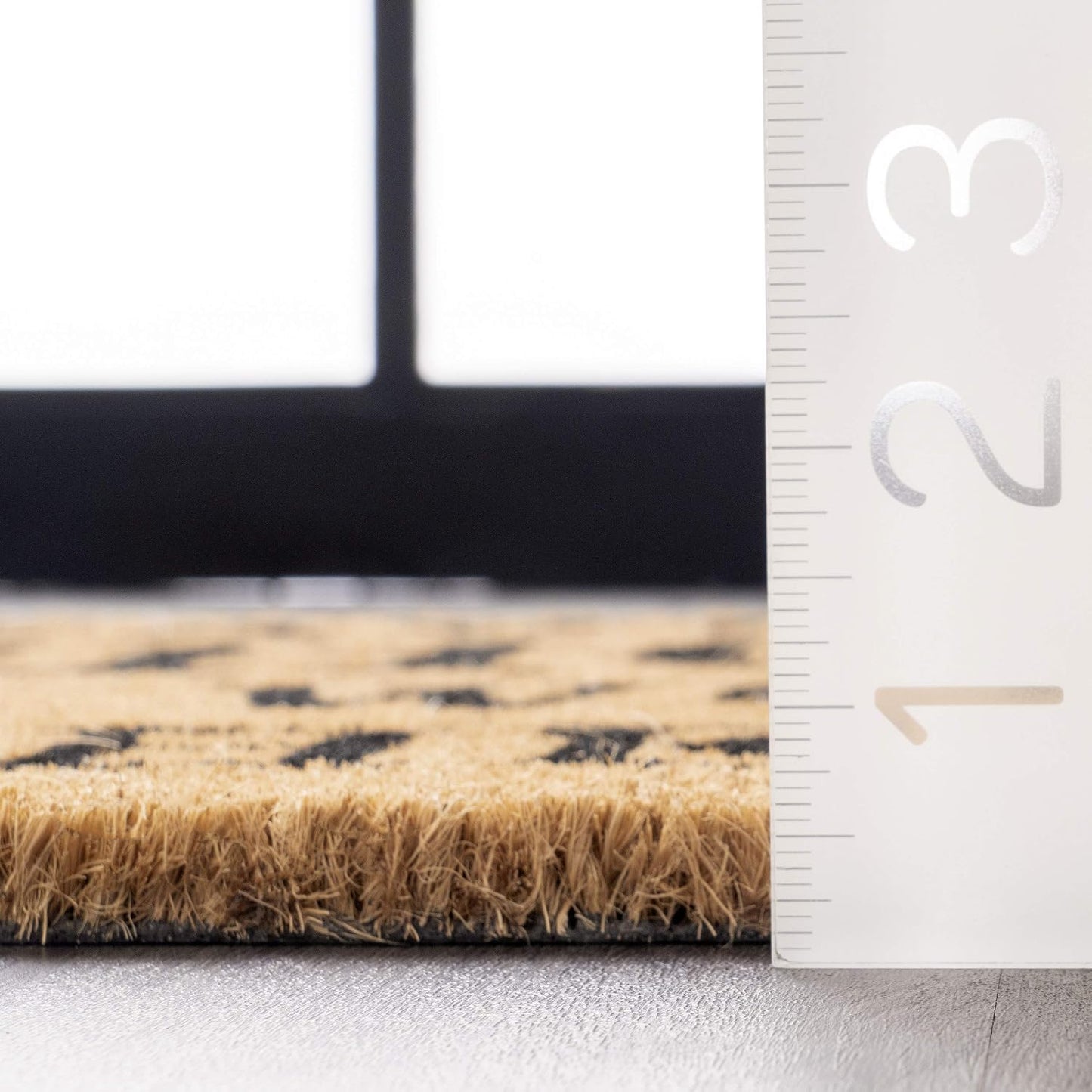 Tapete fibra coco 1'5x2'5 resistente manchas patio