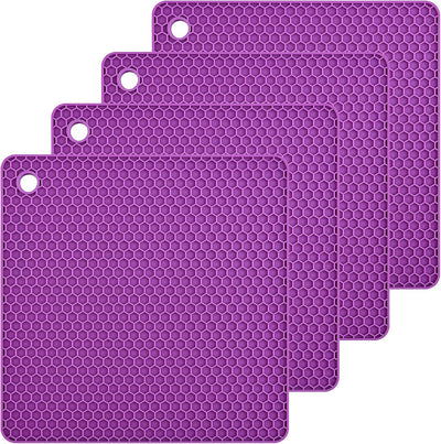 4 Alfombrillas Silicona para Ollas y Sartenes Antideslizantes
