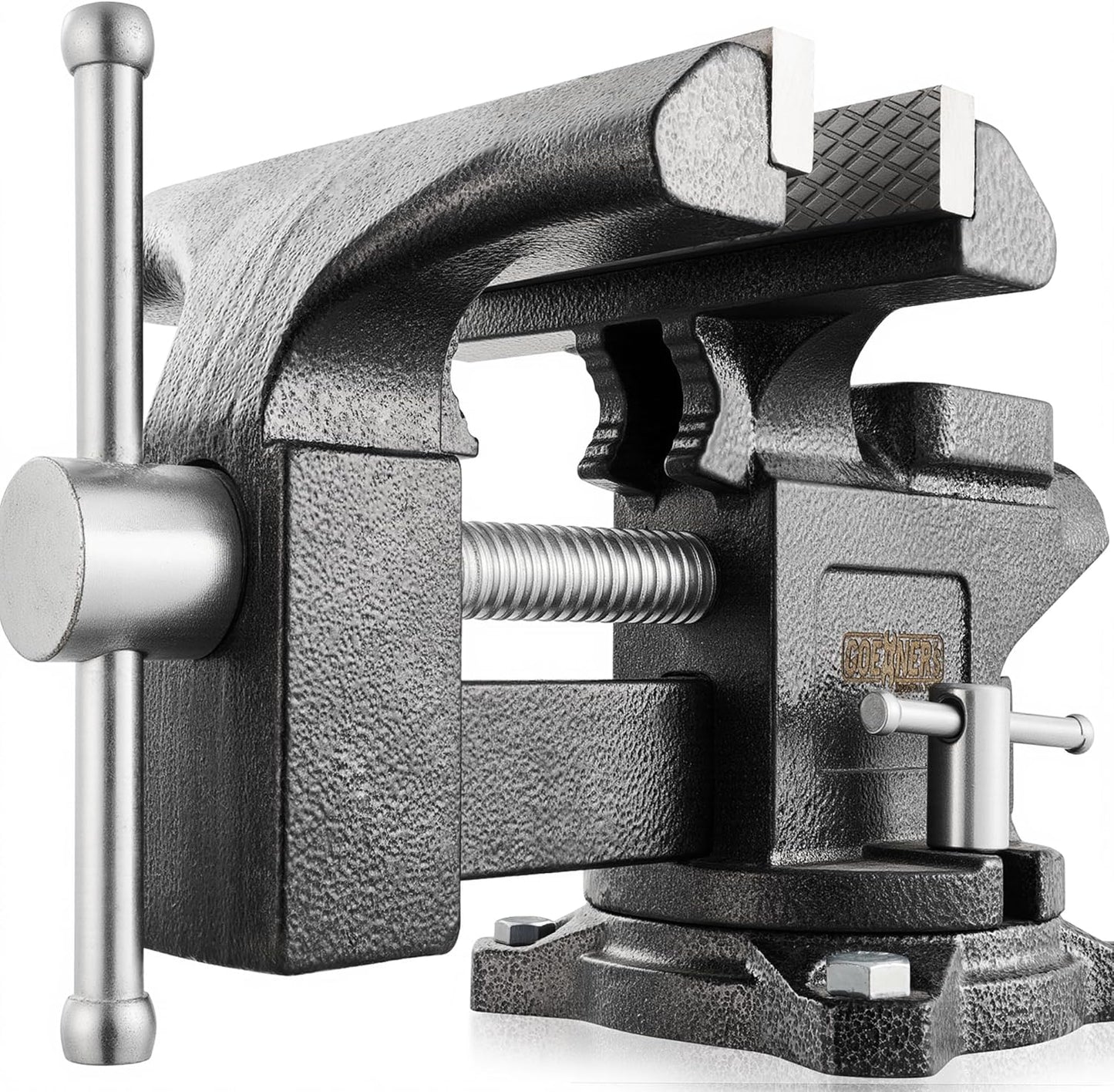 Tornillo banco 15,24cm hierro fundido base giratoria